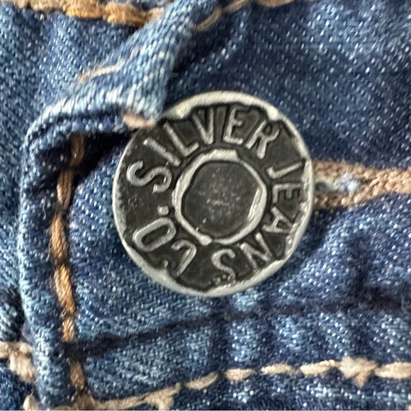 Silver Jeans Co. ZAC Men’s Straight Leg Jeans W32 L30 Distressed Dark Wash - Picture 5 of 15